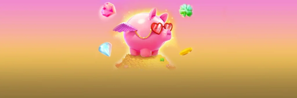 Piggy Tap oyunundaki pembe domuz